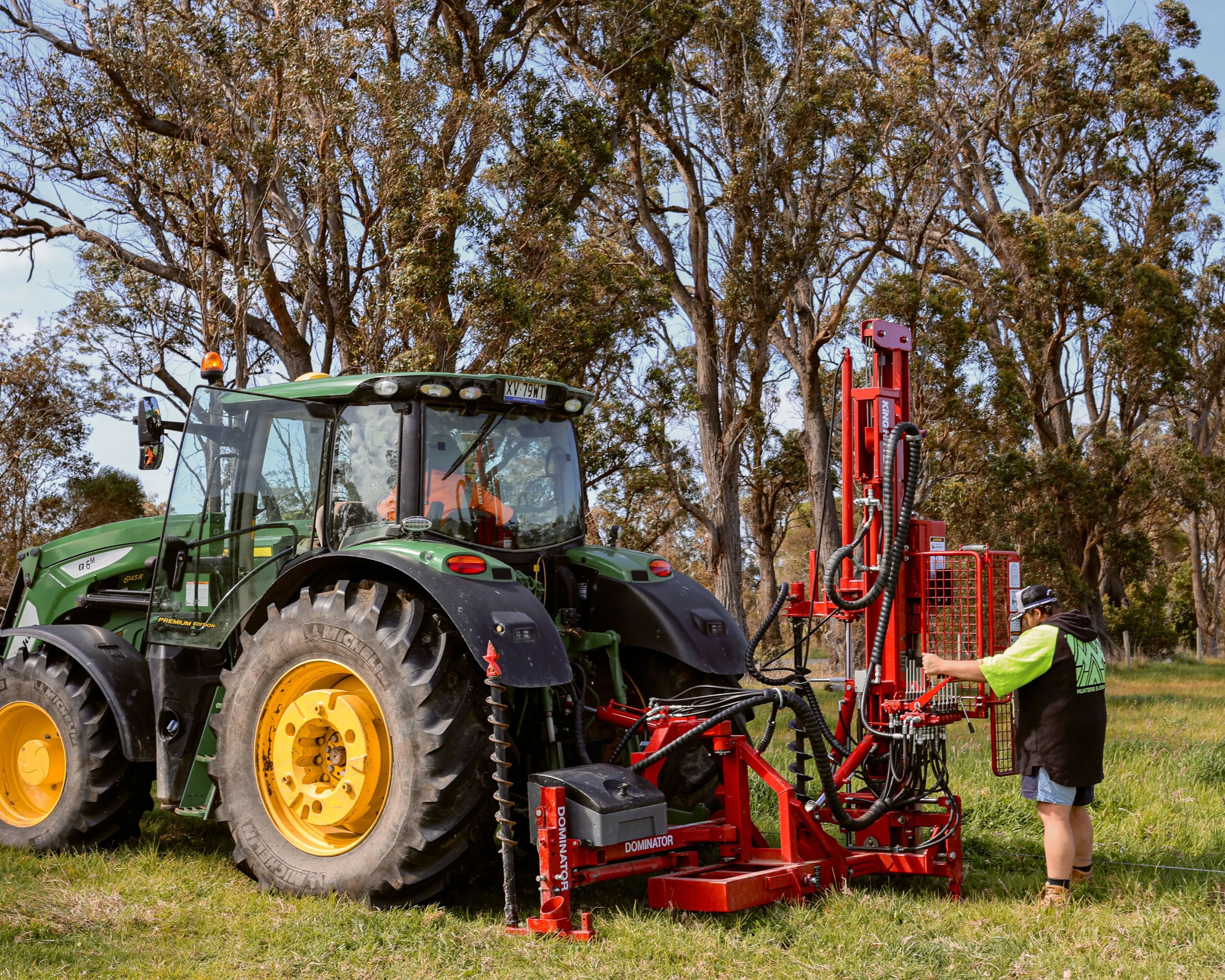 Closeup of Active Safety System installed on Kinghitter post driver